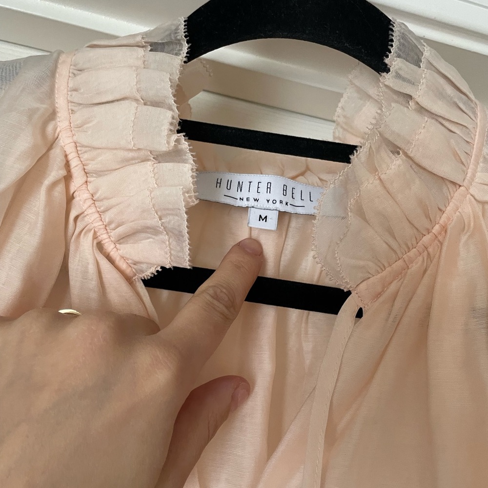 Hunter Bell Soft Cream Ruffle Blouse - Picture 2 of 3